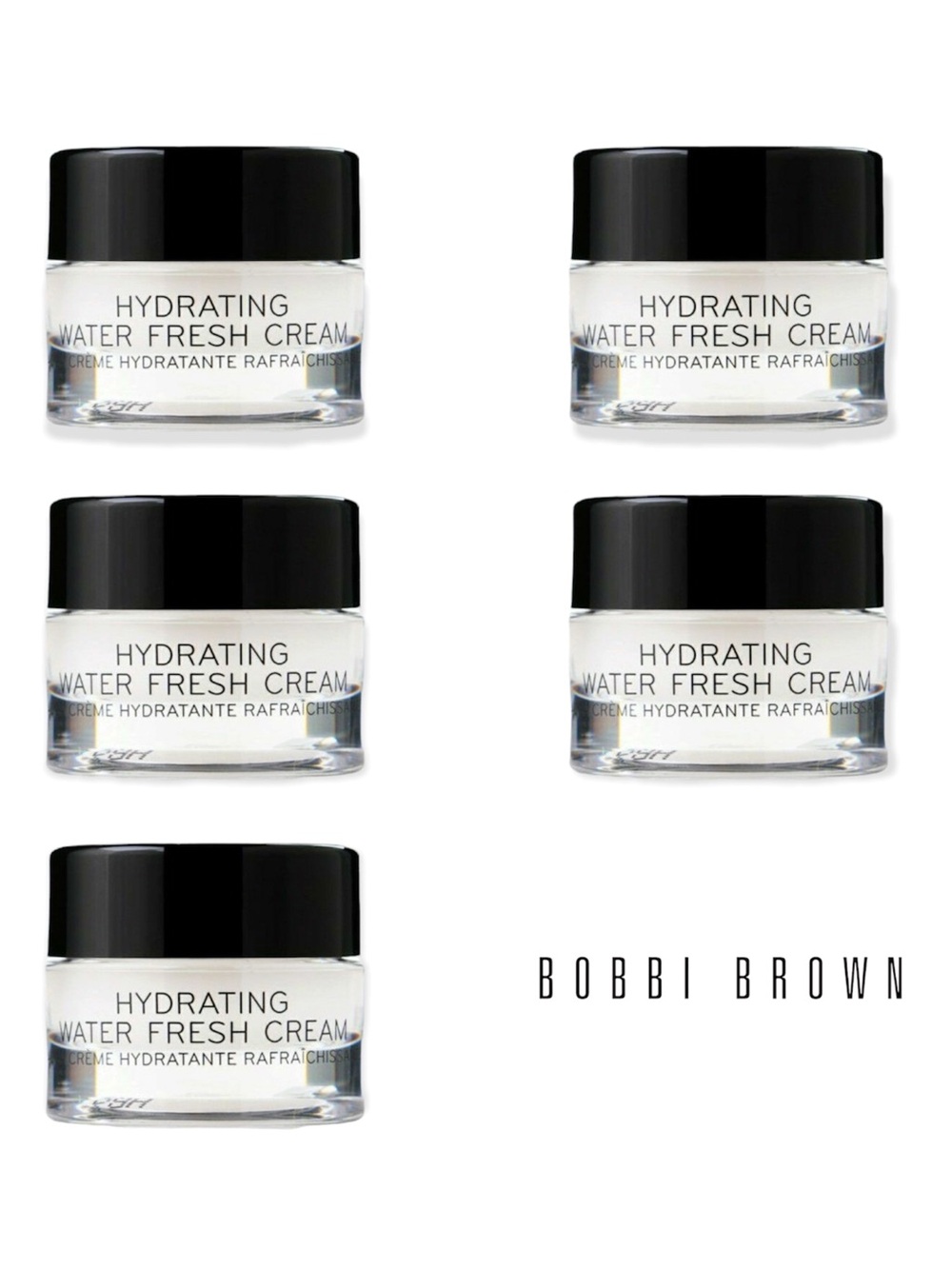 BOBBI BROWN HYDRATING WATER FRESH CREAM 7ML X5 - BRAND NEW IN BOXES